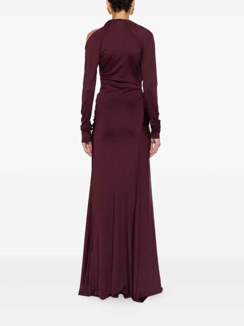 Victoria Beckham twisted long-sleeve dress - Red
