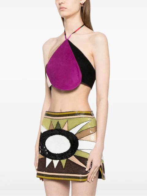 PUCCI Goccia suede crop top - Purple - zdjęcie produktu nr 2