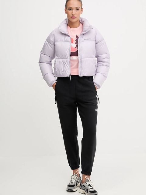 Columbia kurtka Puffect Colorblock kolor fioletowy zimowa 2088501