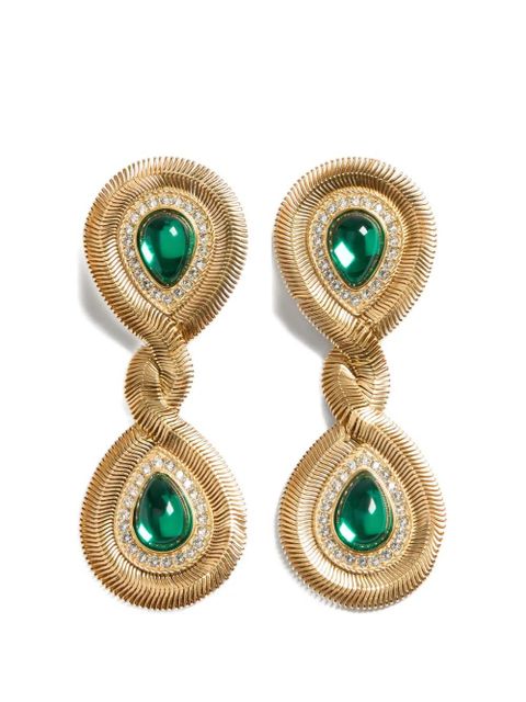 Valentino Garavani Pas Plus earrings in metal, resin, and Swarovski® crystals - Gold - zdjęcie produktu nr 1