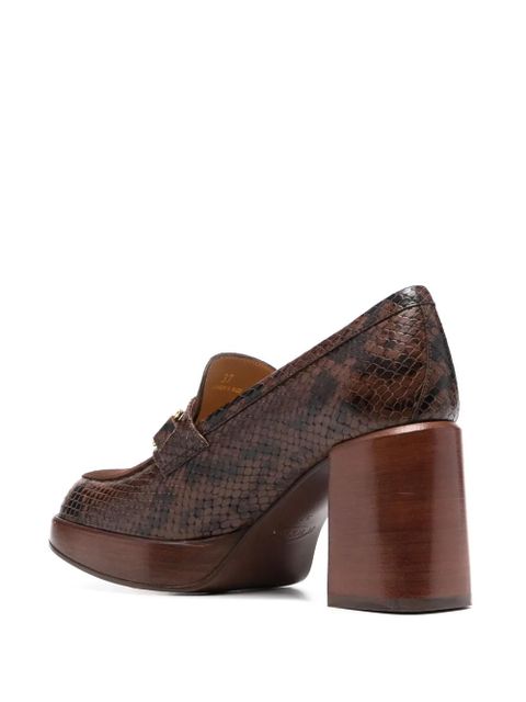 Tod's 80mm square-toe pumps - Blue