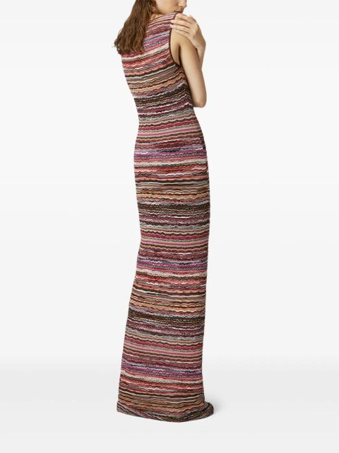 Missoni wave-motif maxi dress - Red