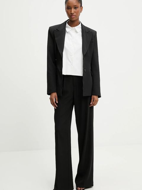 Answear.LAB marynarka kolor czarny jednorzędowa gładka - zdjęcie produktu nr 2