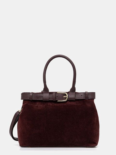 Answear.LAB torebka zamszowa kolor bordowy - zdjęcie produktu nr 1