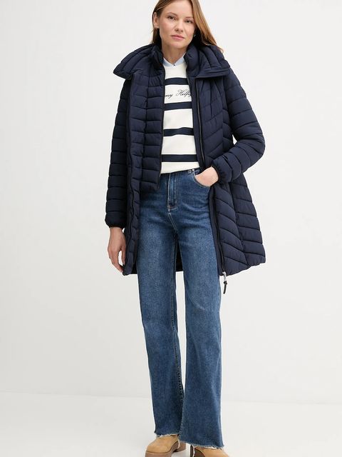 Dkny kurtka damska kolor granatowy przejściowa DLEMPN46