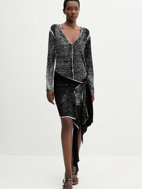 Diesel sukienka lniana M-EGANKNOT - zdjęcie produktu nr 1