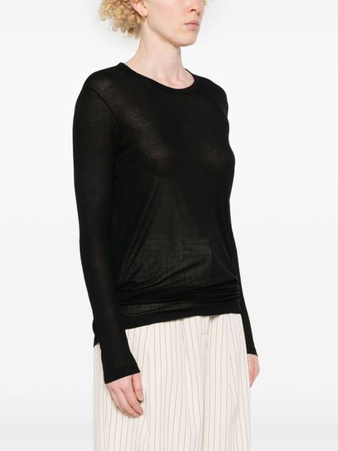 KHAITE ribbed long-sleeve top - Black - zdjęcie produktu nr 2