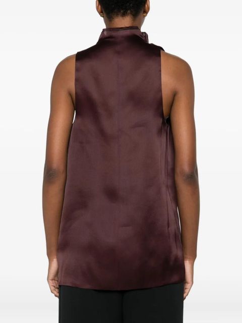 KHAITE Meegan draped top - Brown