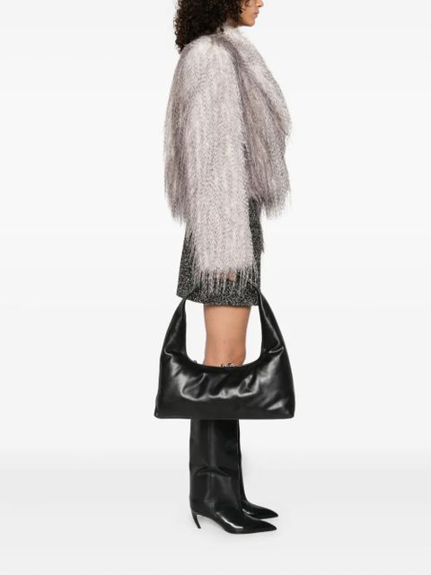 Marge Sherwood medium debossed-logo shoulder bag - Black