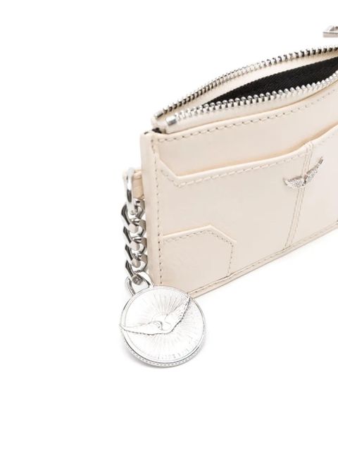 Zadig&Voltaire Sunny leather card holder - Neutrals
