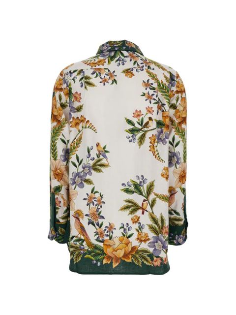 FARM Rio floral-print long-sleeve shirt - White - zdjęcie produktu nr 2