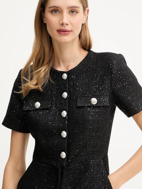 Bardot kombinezon kolor czarny 60098PB