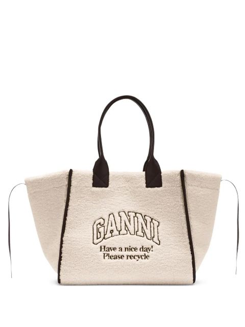 GANNI logo tote bag - Neutrals - zdjęcie produktu nr 1