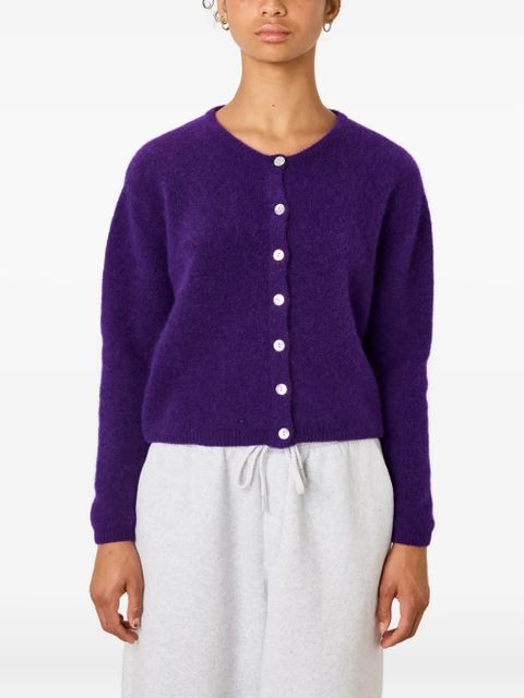 American Vintage Vitow buttoned ribbed cardigan - Purple