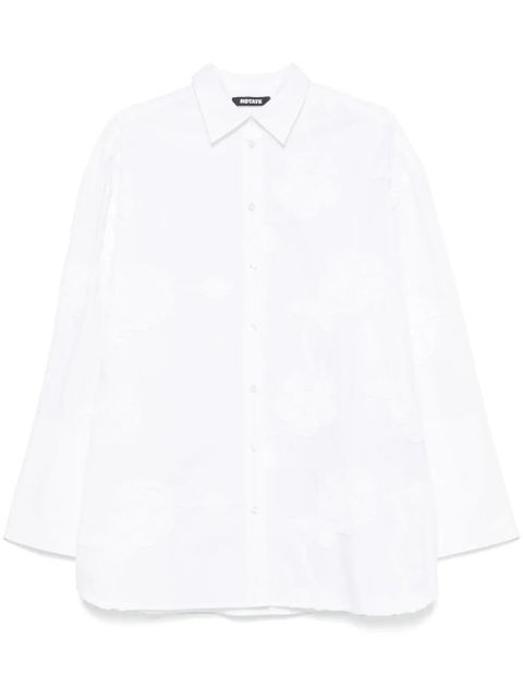 ROTATE BIRGER CHRISTENSEN floral-appliqué shirt - White - zdjęcie produktu nr 1
