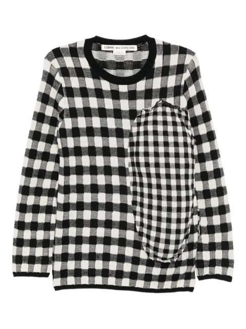Comme Des Garçons checked jumper - Black - zdjęcie produktu nr 1