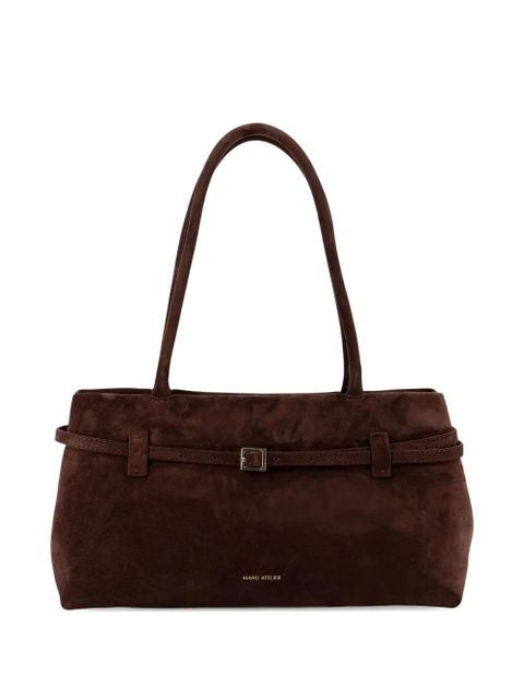 Manu Atelier Le Cambon East West suede bag - Brown - zdjęcie produktu nr 1