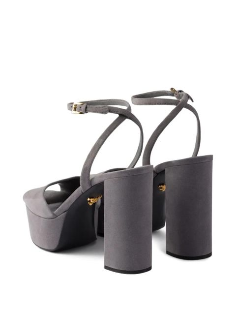 Prada 115mm buckle-strap platform sandals - Grey
