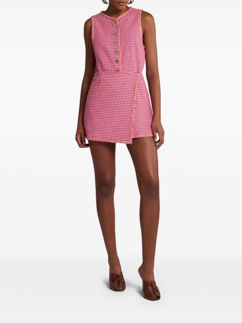 ETRO micro-check waistcoat - Red