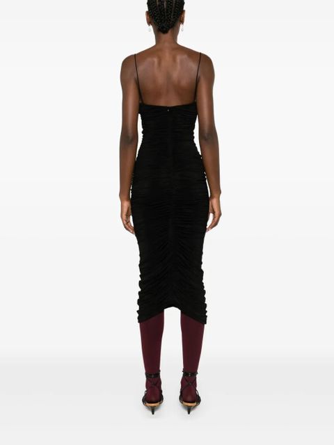 Magda Butrym floral-appliqué dress - Black