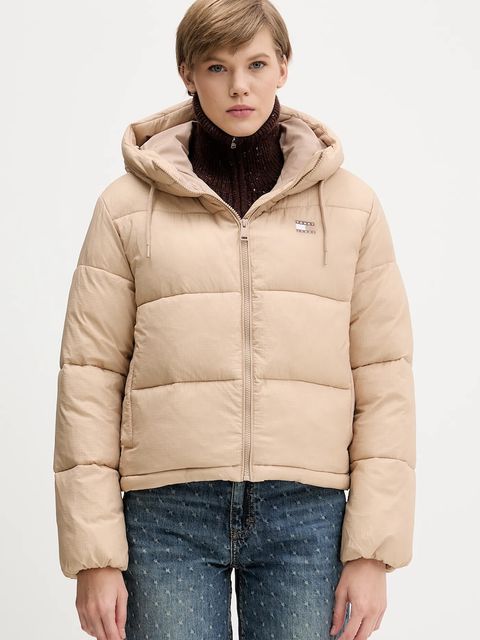 Tommy Jeans kurtka kolor beżowy zimowa DW0DW21625 - zdjęcie produktu nr 1