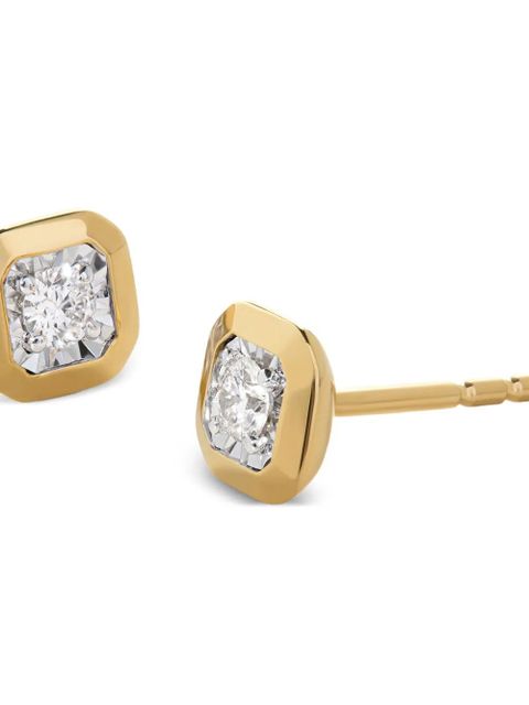 Monica Vinader square stud earrings - Gold