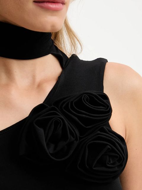 Answear.LAB sukienka kolor czarny midi prosta