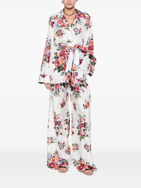 Dolce & Gabbana floral-print trousers - White - zdjęcie produktu nr 2