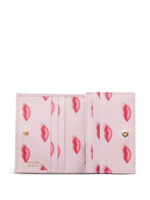 Prada small saffiano leather wallet - Pink