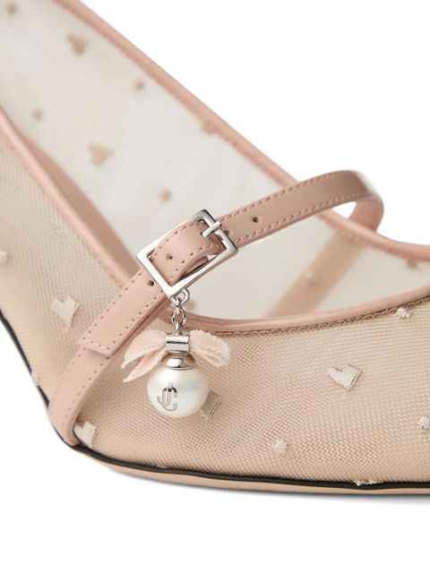 Jimmy Choo 65mm Aren mesh pumps - Neutrals