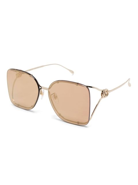 Gucci Eyewear oversize-frame sunglasses - Gold - zdjęcie produktu nr 2