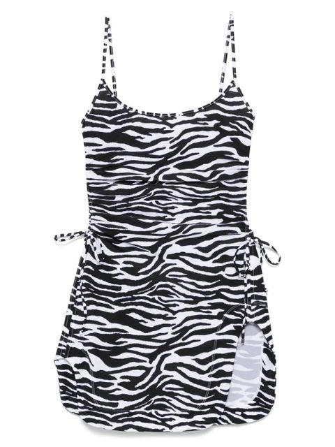 The Attico zebra-print mini dress - White - zdjęcie produktu nr 1