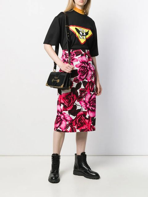 Prada rose print pencil skirt - Pink - zdjęcie produktu nr 2