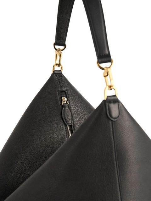TOTEME bevel leather shoulder bag - Black