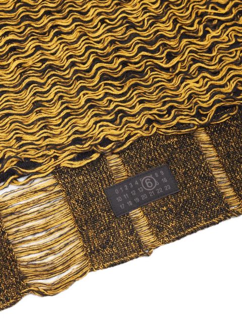 MM6 Maison Margiela textured knit scarf - Yellow - zdjęcie produktu nr 2