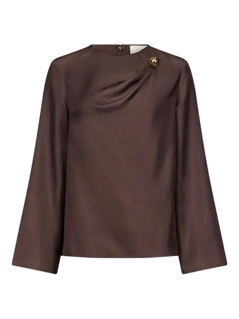 LouLou de Saison Azae draped top - Brown - zdjęcie produktu nr 1