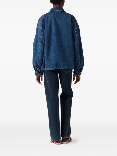 Miu Miu cashmere denim blouson jacket - Blue