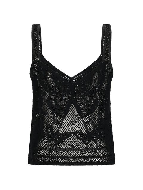 Blumarine macramé top - Black - zdjęcie produktu nr 2