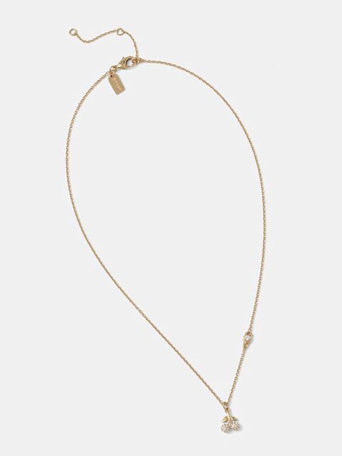 Coach naszyjnik damski metalowy z kryształem - zdjęcie produktu nr 2