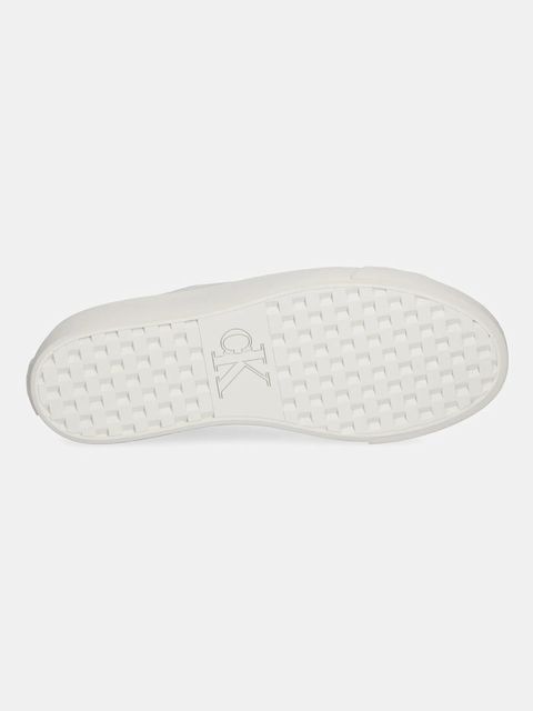 Calvin Klein sneakersy VULC FLATF LACE UP LTH CK kolor szary YW0YW01932