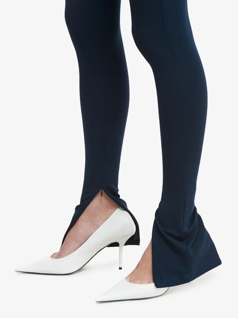 WARDROBE.NYC high-rise ankle-zip leggings - Blue