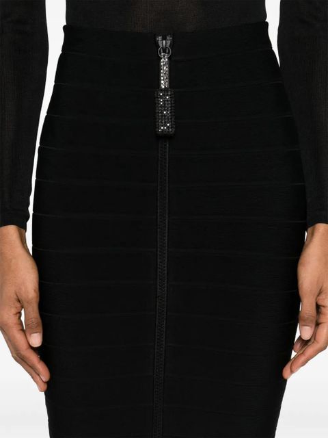 Self-Portrait x Christopher Kane ruffle knit midi skirt - Black