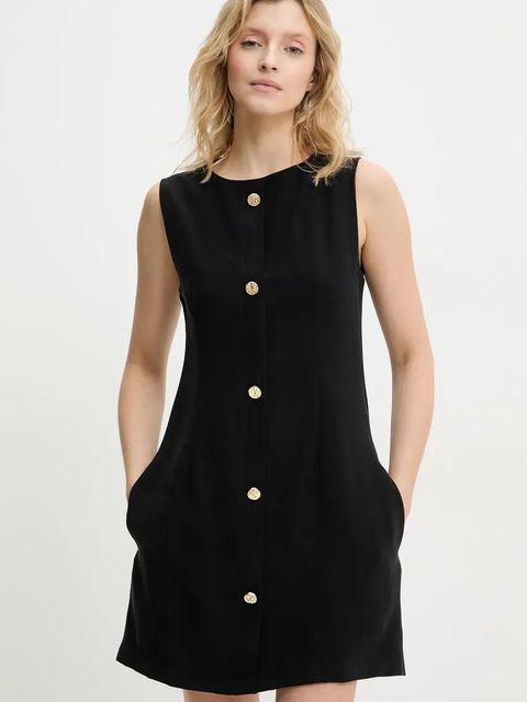 Answear.LAB sukienka kolor czarny mini prosta - zdjęcie produktu nr 2