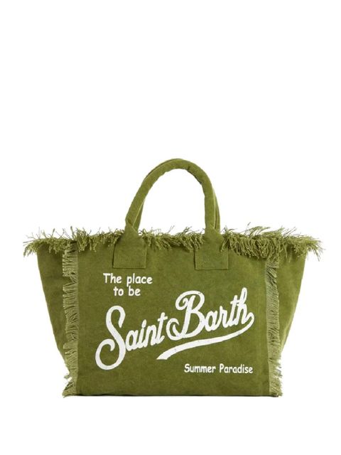 MC2 Saint Barth Vanity fringed tote bag - Green - zdjęcie produktu nr 1