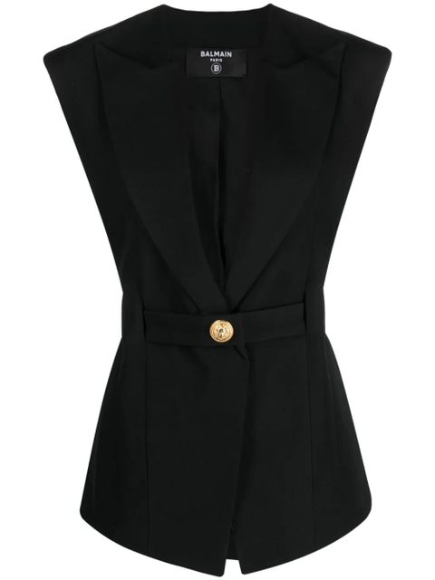 Balmain sleeveless single-breasted jacket - Black - zdjęcie produktu nr 1
