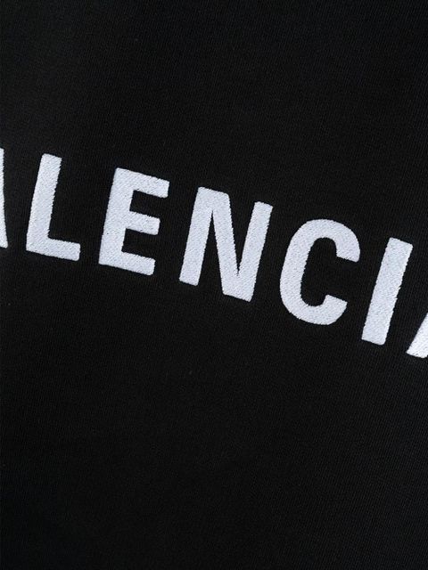 Balenciaga logo-print hoodie - Black - zdjęcie produktu nr 2