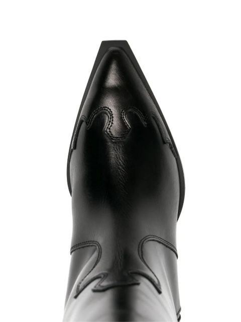 Aeyde 50mm pointed-toe knee boots - Black