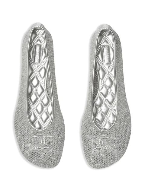 Burberry mesh ballerina shoes - Silver