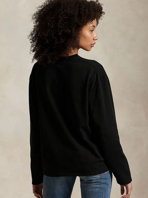 Polo Ralph Lauren longsleeve bawełniany kolor czarny 211967105