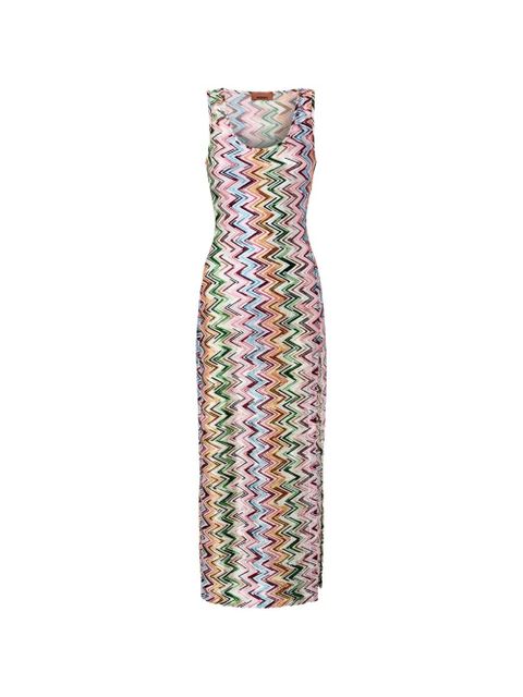 Missoni zigzag-patterned maxi dress - Pink - zdjęcie produktu nr 1